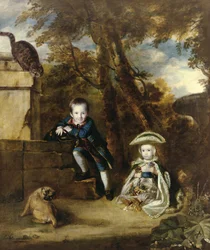 Paul Cobb Methuen and His Sister Christian, Later Lady Boston